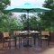 Flash Furniture Patio Set-30"x48" Table-4 Chairs-Tan Umbrella-Base XU-DG-304860064-UB19BTL-GG - alternate 1
